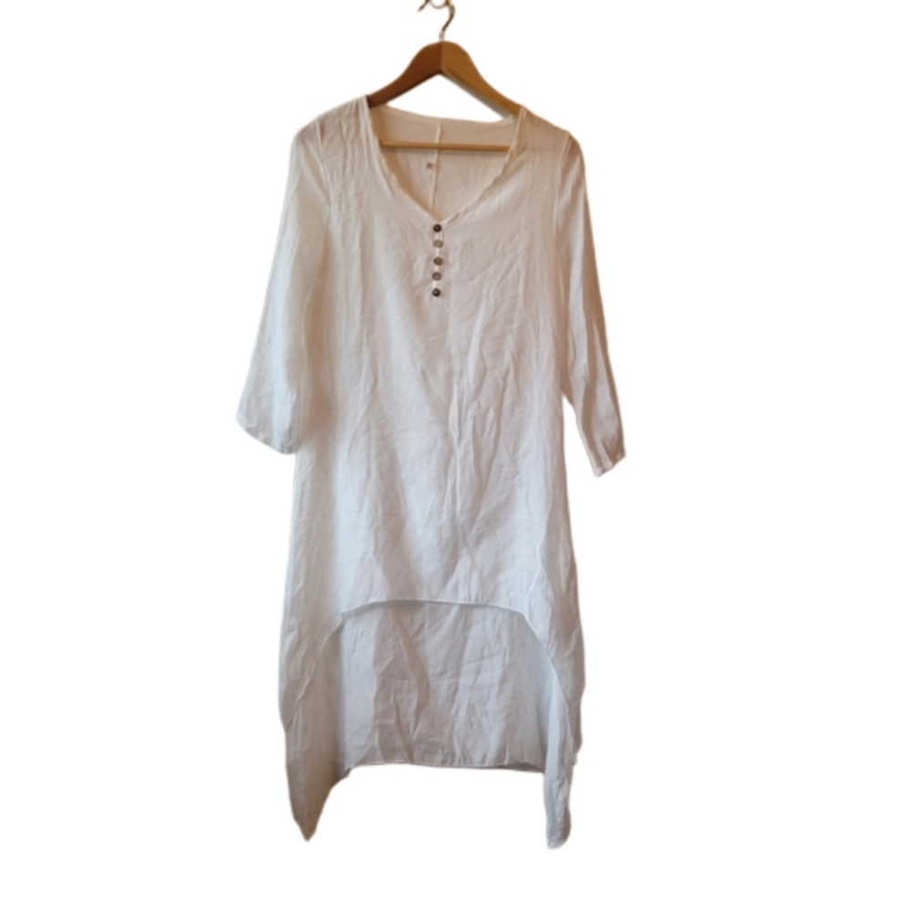 Unbranded white layered shirt dress
